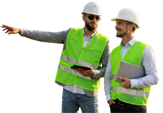 Solar installation engineers reviewing project plans in Los Angeles – Solar Panel Pro LA